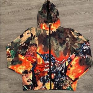 NEW Tango Hotel DC JUSTICE LEAGUE Army Windbreaker Size S